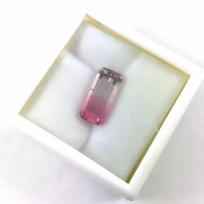 Custom order for katmcm - Clients own bi colour tourmaline. 14k rose gold east west bezel set ring size 7.25 US = O AU