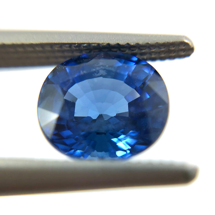 Natural blue Ceylon Sapphire oval cushion cut 6.8x6.2mm 1.71 carat gemstone