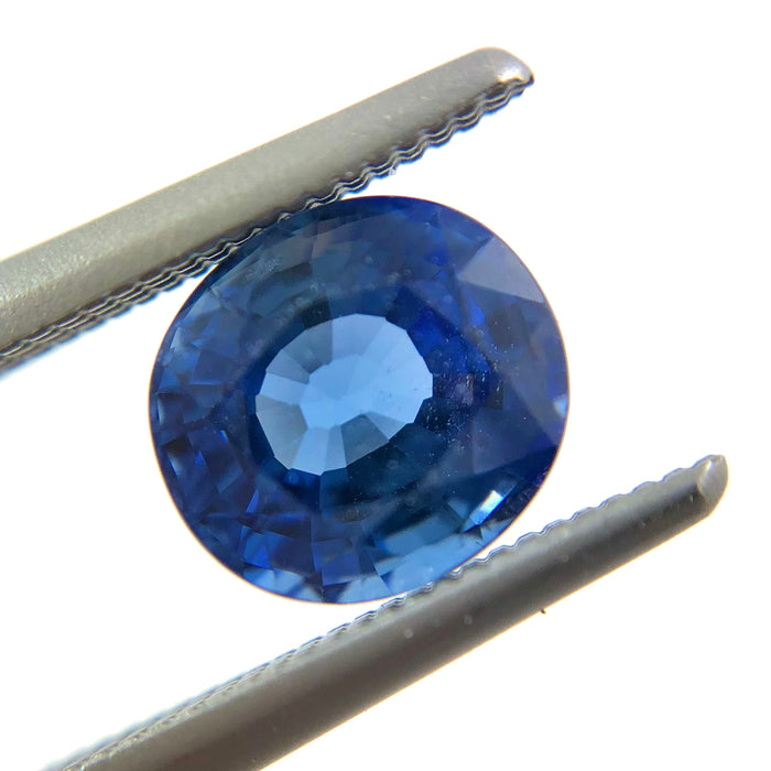 Natural blue Ceylon Sapphire oval cushion cut 6.8x6.2mm 1.71 carat gemstone
