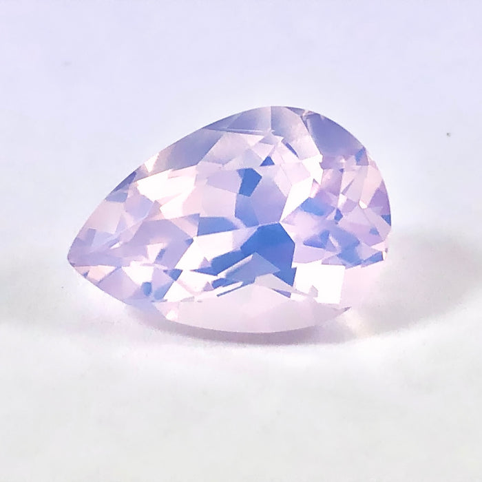 Rose De France lavender opalescent amethyst quartz pear cut 6.09 carat loose gemstone - Buy loose or customise