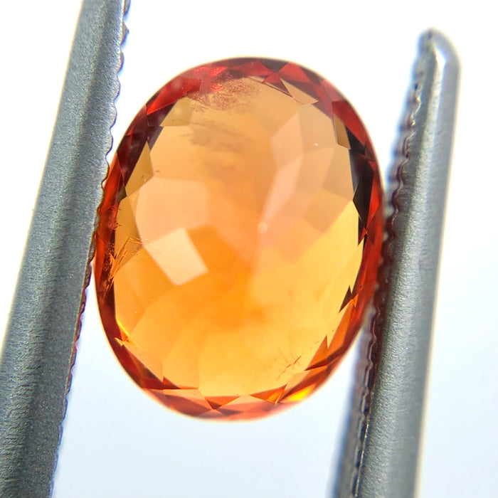 Mandarin garnet 1.45 carat 6.95x2.52 oval cut loose gemstone