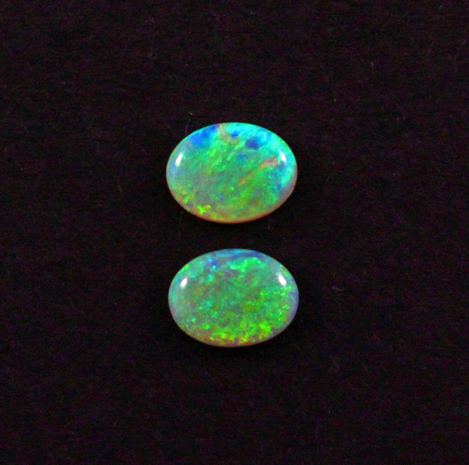 Australian black opal matched pair 2.48 carat total loose gemstone - Purchase only with custom order - Sarah Hughes - 7