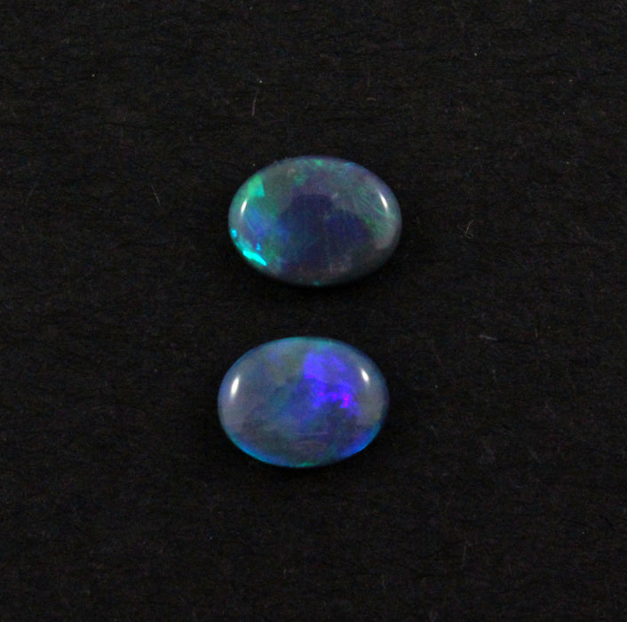 Australian black opal matched pair 1.68 carat total loose gemstone - Purchase only with custom order - Sarah Hughes - 6