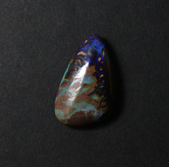 Australian boulder opal diamond 14k white gold pendant necklace - Ready to ship CLICK HERE - Sarah Hughes - 21