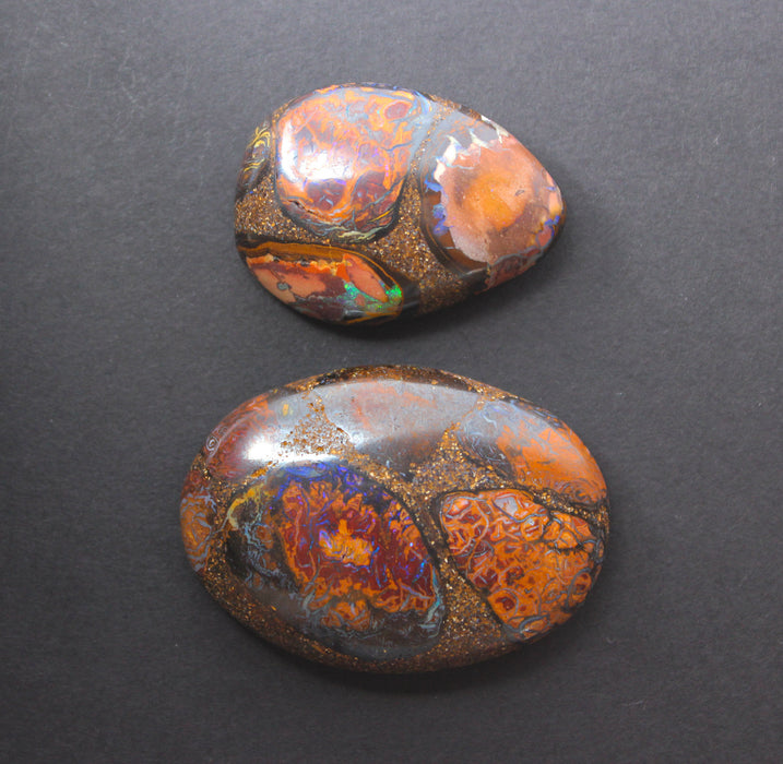 Australian boulder opal from Lightning Ridge polished cabochon CLICK HERE - Sarah Hughes - 14