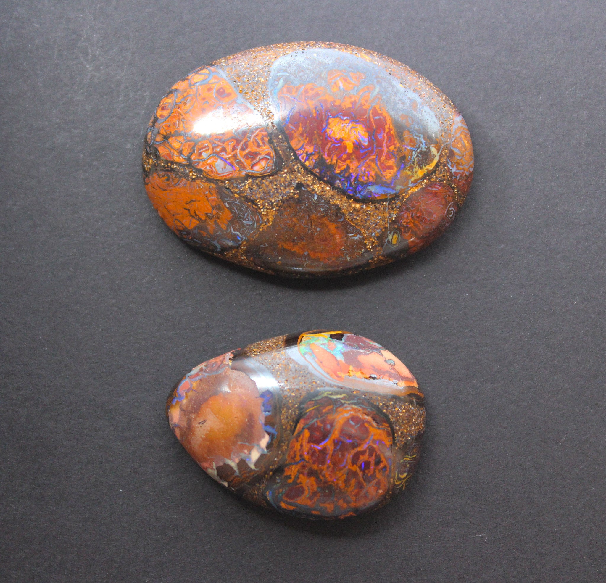 Australian boulder opal from Lightning Ridge polished cabochon CLICK HERE - Sarah Hughes - 12