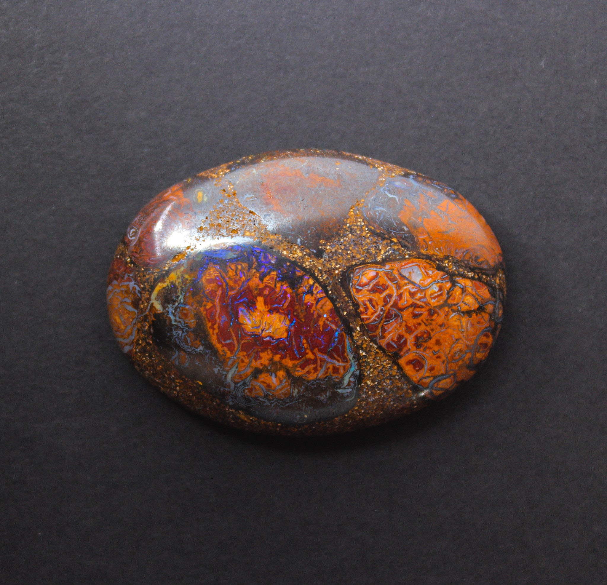 Australian boulder opal from Lightning Ridge polished cabochon CLICK HERE - Sarah Hughes - 7