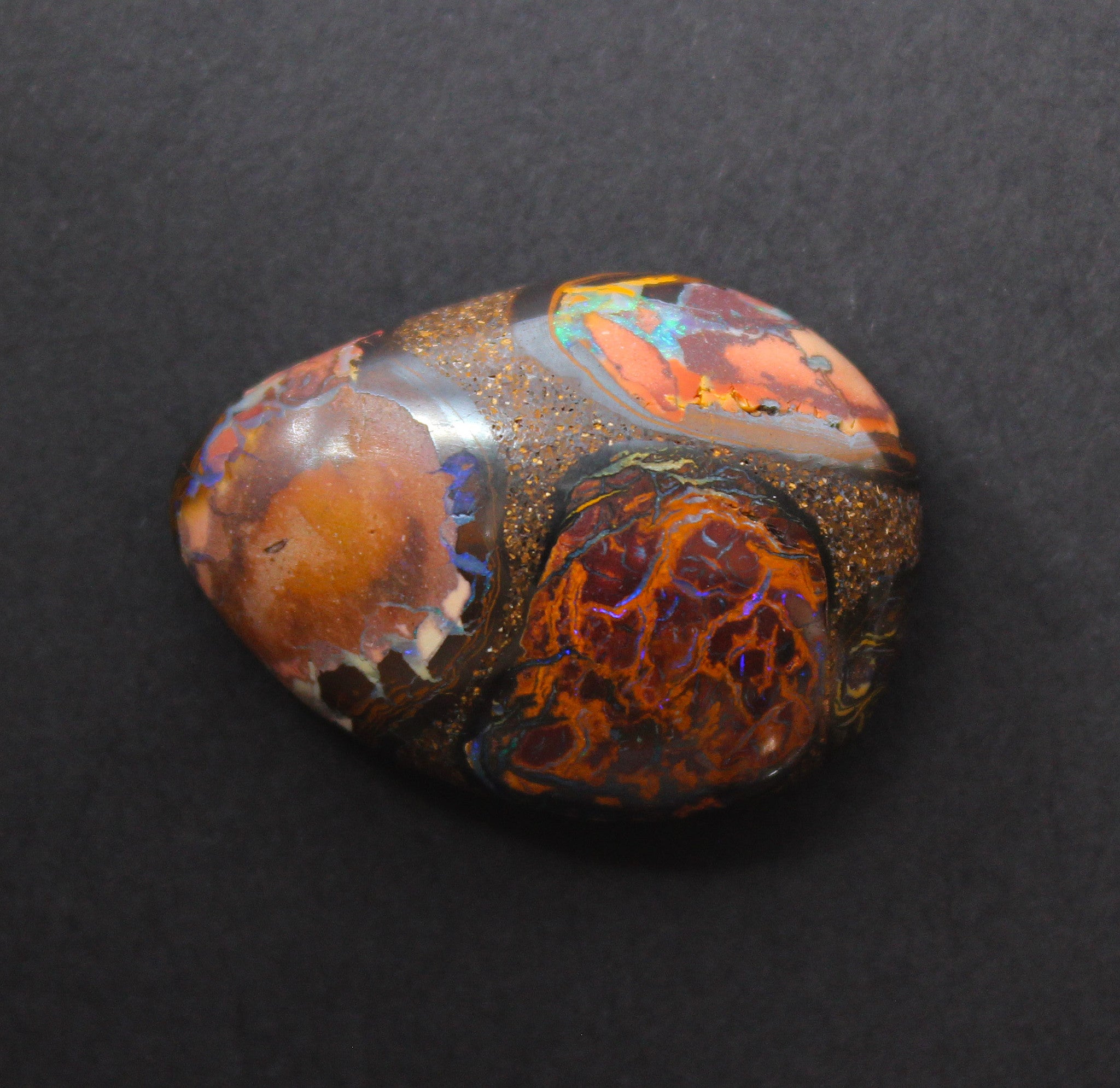 Australian boulder opal from Lightning Ridge polished cabochon CLICK HERE - Sarah Hughes - 9