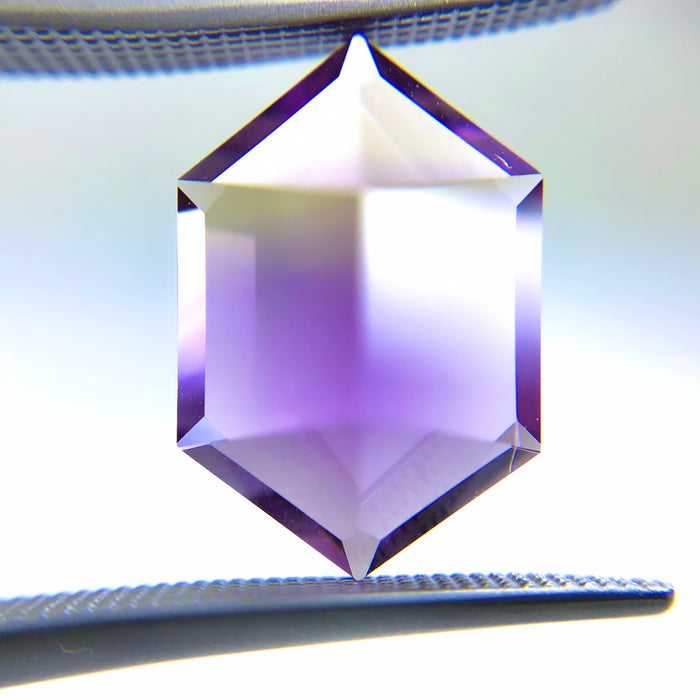 Ametrine amethyst citrine quartz hex hexagon cut 4.48 carat loose gemstone - Buy loose or customise