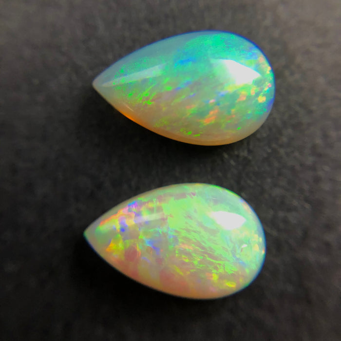Australian white opal matched pair 2.18 carat total loose gemstone - Buy loose or customise