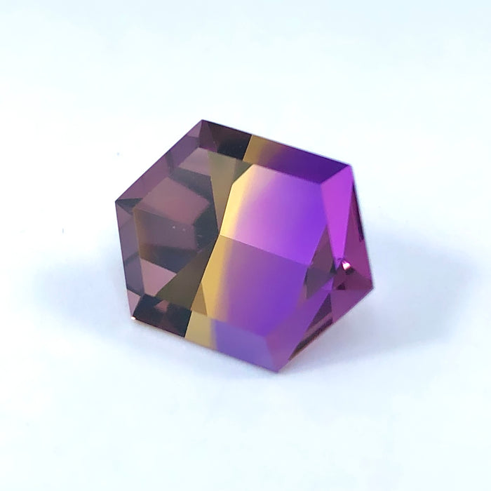 Ametrine amethyst citrine quartz hex hexagon cut 8.01 carat loose gemstone - Buy loose or customise