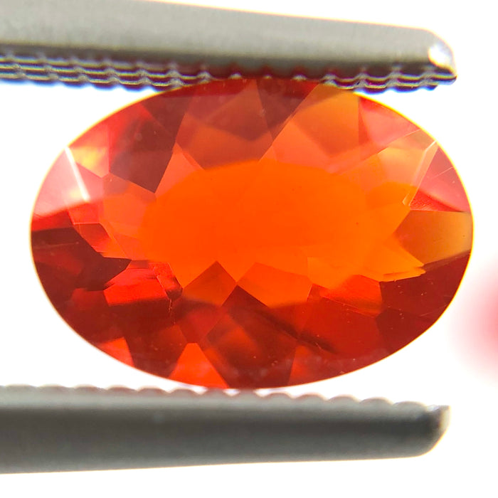 Mexican fire opal “Fanta” colour oval cut 0.96 carat total loose gemstone pair - Buy loose or make your custom order