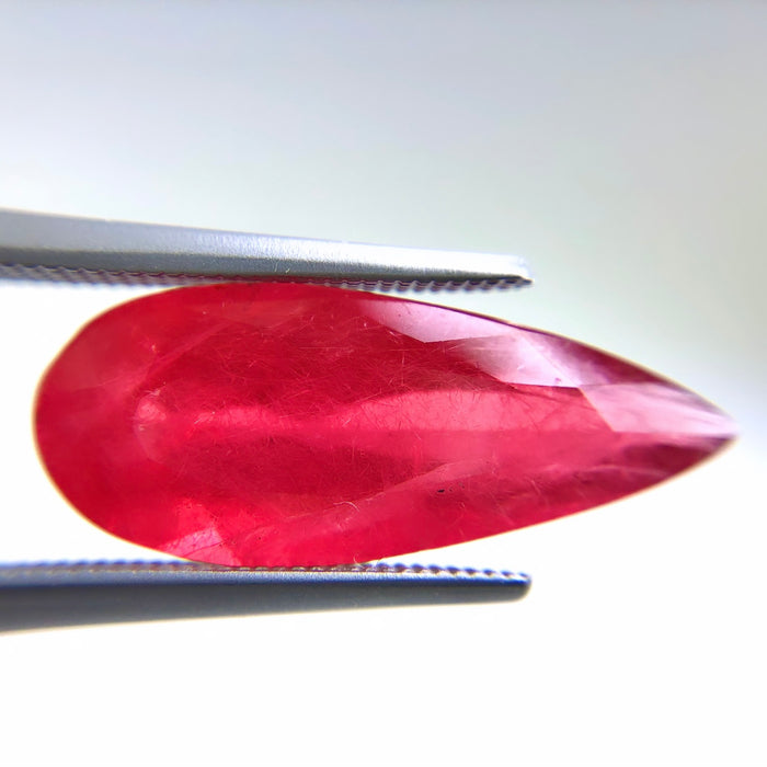 Rare gem quality rhodonite pear drop cut 5.95 carat loose gemstone - Buy loose or customise