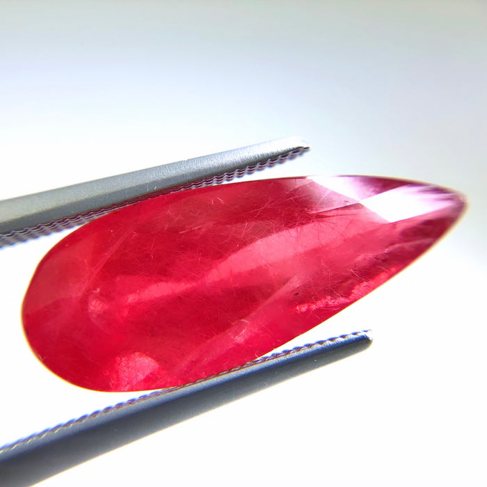 Rare gem quality rhodonite pear drop cut 5.95 carat loose gemstone - Buy loose or customise
