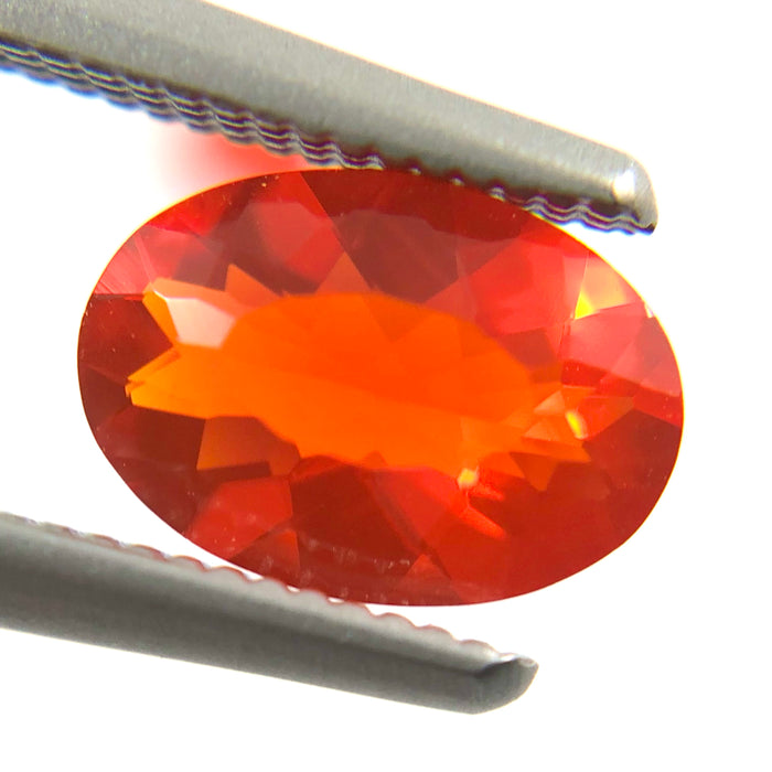 Mexican fire opal “Fanta” colour oval cut 0.96 carat total loose gemstone pair - Buy loose or make your custom order