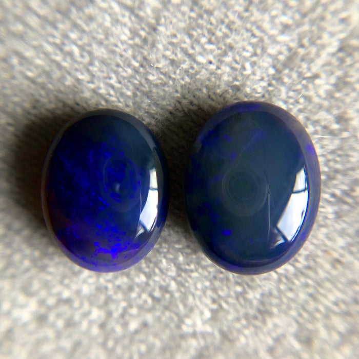 Australian jelly opal matched pair 2.63 carat total loose gemstone - Buy loose or customise