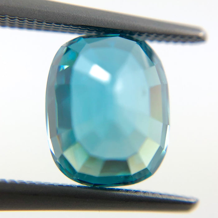 Blue Zircon rectangle cushion cut 4.92 carat gemstone - Buy loose or Make your own custom jewelry
