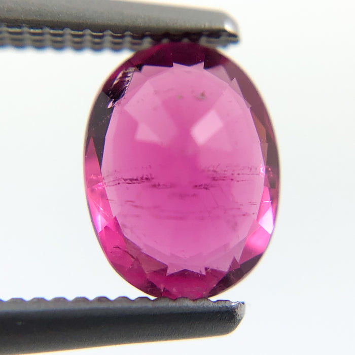 Hot pink red tourmaline 6.7x5.1mm 0.81 carat oval cut loose gemstone - Make your own custom order