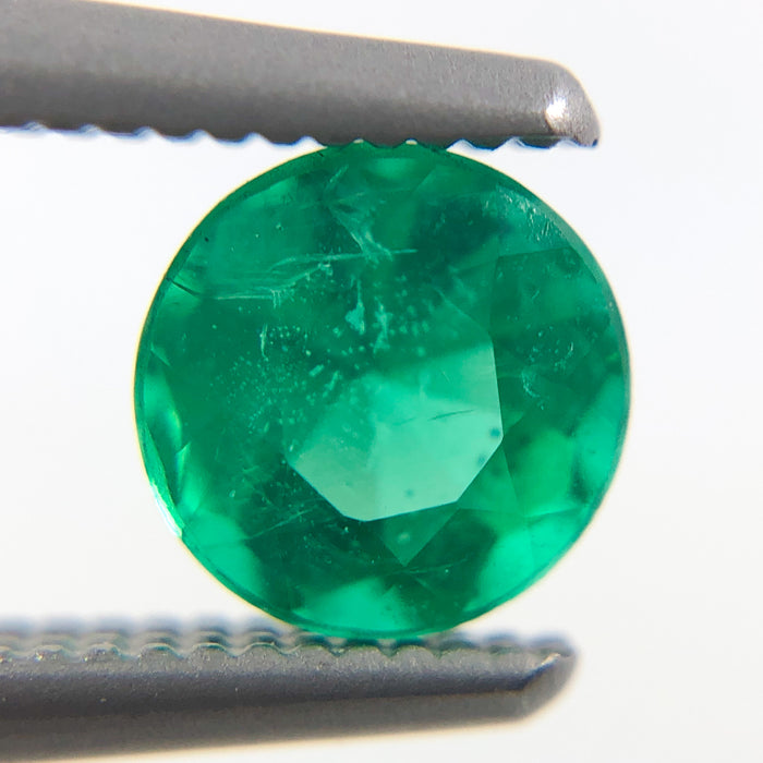 Emerald round brilliant cut 0.48 carat loose gemstone - Make a custom order