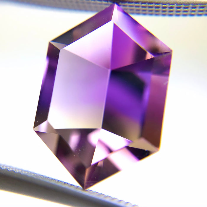 Ametrine amethyst citrine quartz hex hexagon cut 4.48 carat loose gemstone - Buy loose or customise