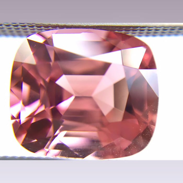 Orange Pink Tourmaline rectangle cushion cut  3.67 carat loose gemstone - Buy loose or customise