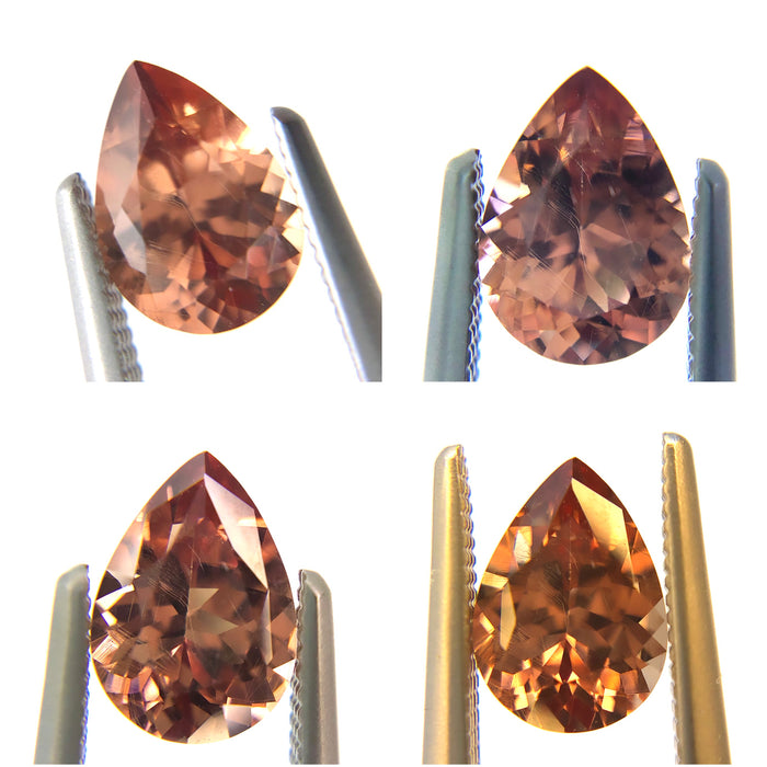 Colour change Malaya Malaia garnet pink orange to red orange pear cut 1.15 carat loose gemstone - Buy loose or customise