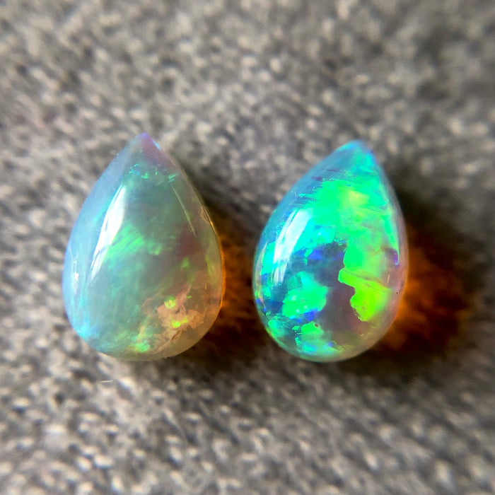 Australian jelly opal matched pair 0.80 carat total loose gemstone - Buy loose or customise