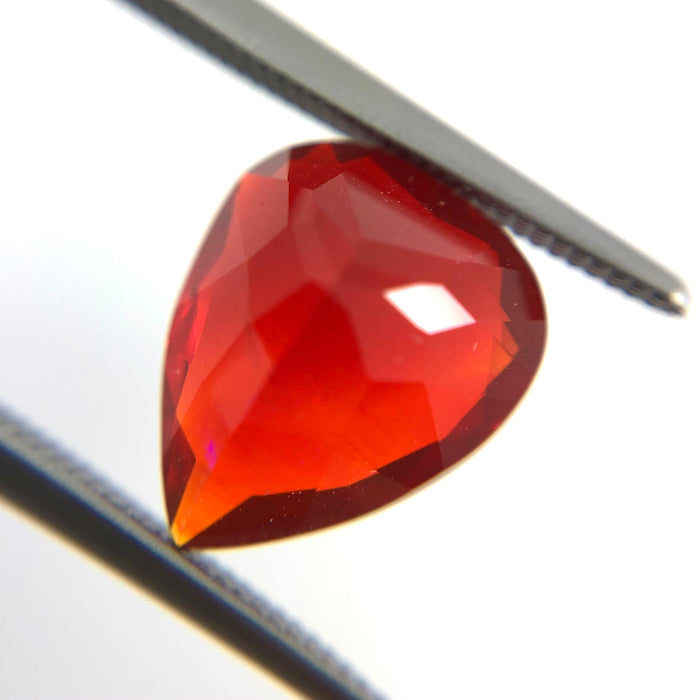 Mexican red fire opal pear cut 2.27 carat loose gemstone - Buy loose or make your custom order
