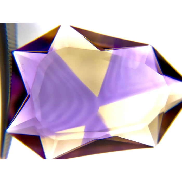 Ametrine amethyst citrine quartz picture window portrait cut 17.38 carat loose gemstone - Buy loose or customise