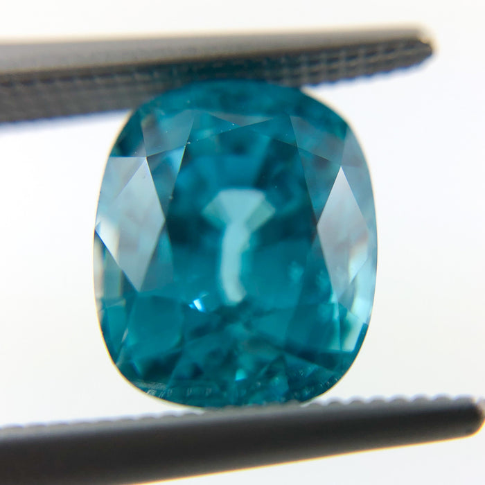 Blue Zircon rectangle cushion cut 4.92 carat gemstone - Buy loose or Make your own custom jewelry