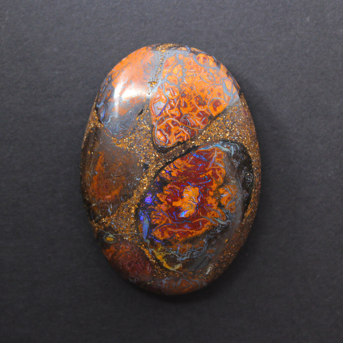Australian boulder opal from Lightning Ridge polished cabochon CLICK HERE - Sarah Hughes - 1
